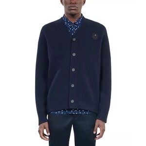 The‎ Kooples NEW Wool Blend Straight Fit Cardigan Navy Size Medium MSRP $465